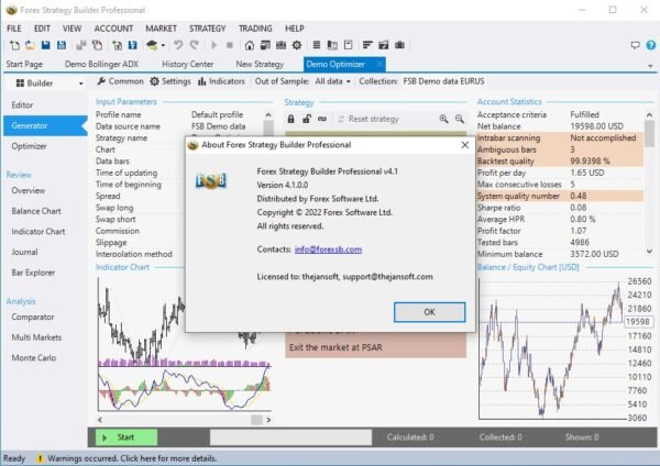 Forex Strategy Builder Professional 4.3.3 Lifetime Activation - Image 3