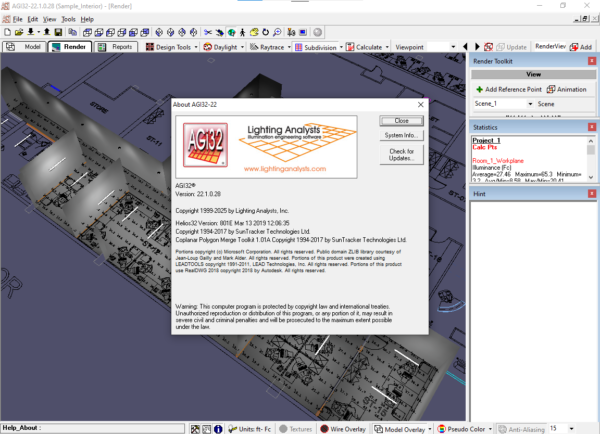 AGI32 22.1.0.28 update 2024 Lighting Analysts - Illuminating Engineering Software - Image 3