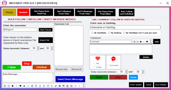 INSTABOT PRO 6.0.3 INSTAGRAM BOT & SENDER SOFTWARE - Image 2