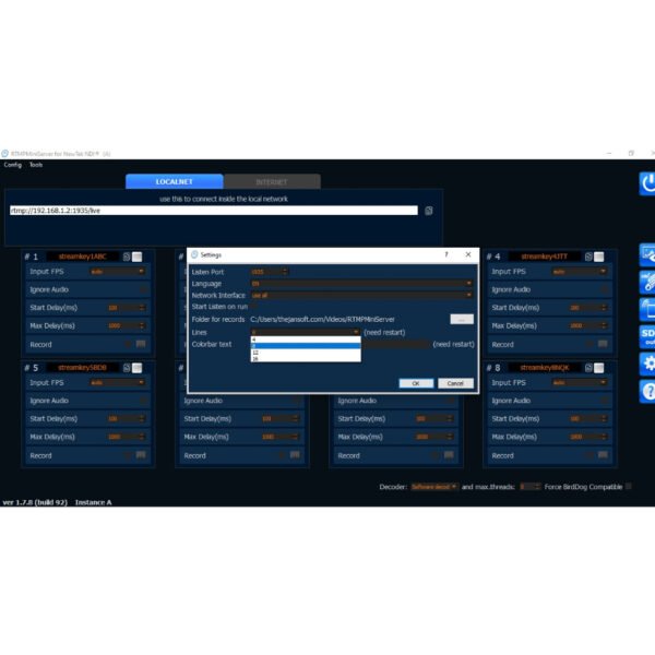 RTMPMiniServer V.1.7.8 (Build 92) 16 Lines Edition Lifetime Activation - Image 2