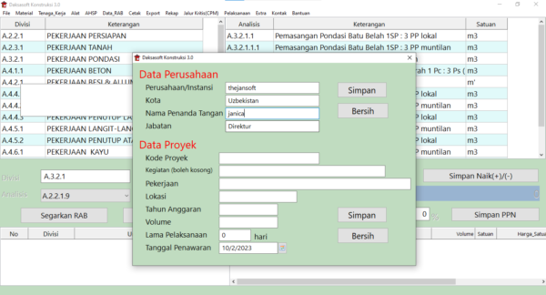 Daksasoft Konstruksi untuk Membuat RAB, Penjadwalan Proyek, Laporan Harian dan Mingguan - Image 2