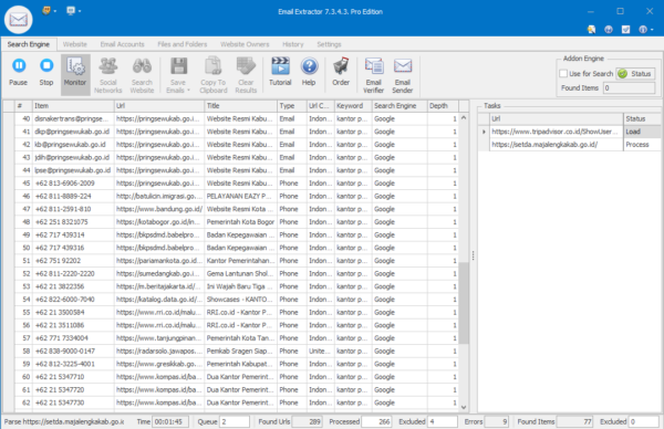 Email Extractor Pro v.7.3.4.3 + add-on search - Image 2