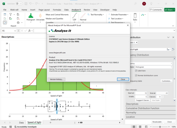 Analyse-it Ultimate  Edition 6.16.2 For Microsoft Excel 64bit - Image 6