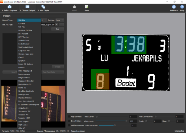 Scoreboard OCR 24.09.09 | Scoreboard OCR captures digits from physical scoreboards and sends them to graphics software, using a laptop with a camera. It's ideal for sports like basketball, hockey, and volleyball. - Image 3