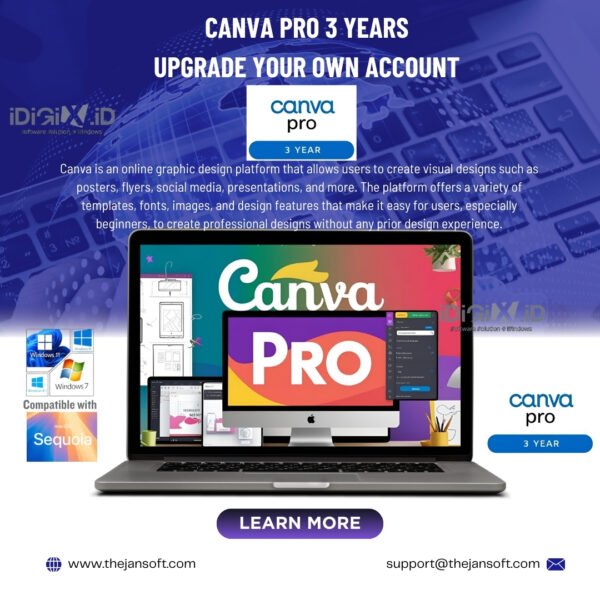 Canva Pro 3 Years Upgrade your own account