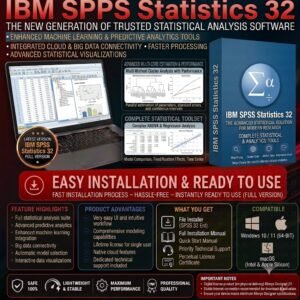 IBM SPSS Statistics 32.0: Advanced Statistical Analysis & Predictive Modeling
